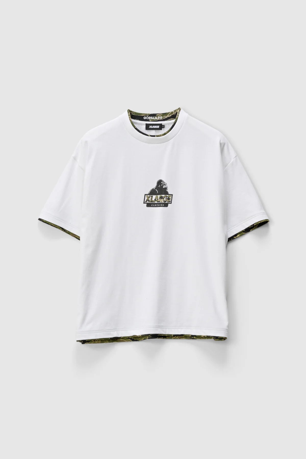 DOUBLE LAYER GORILLA FIT TEE WHITE