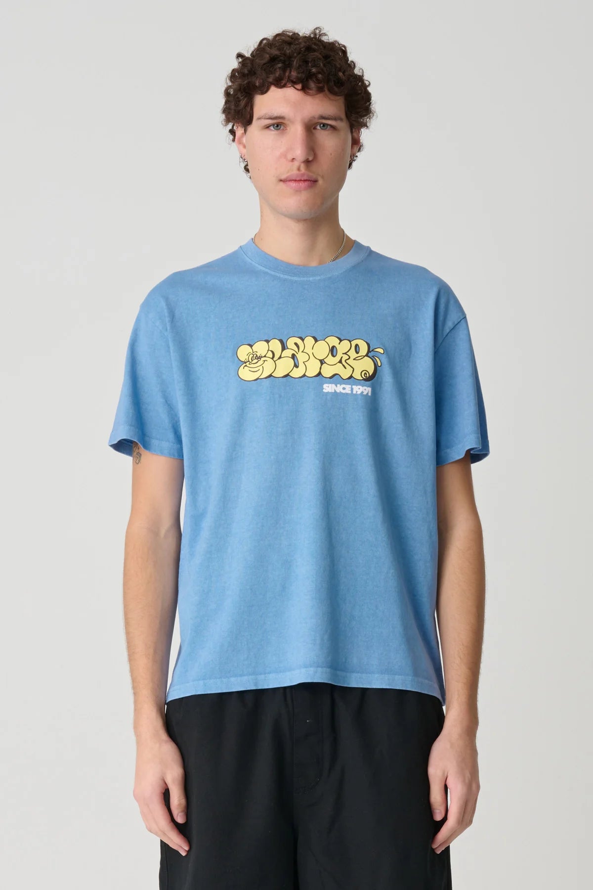 GRAFFITI SMILE SS TEE PIGMENT BLUE