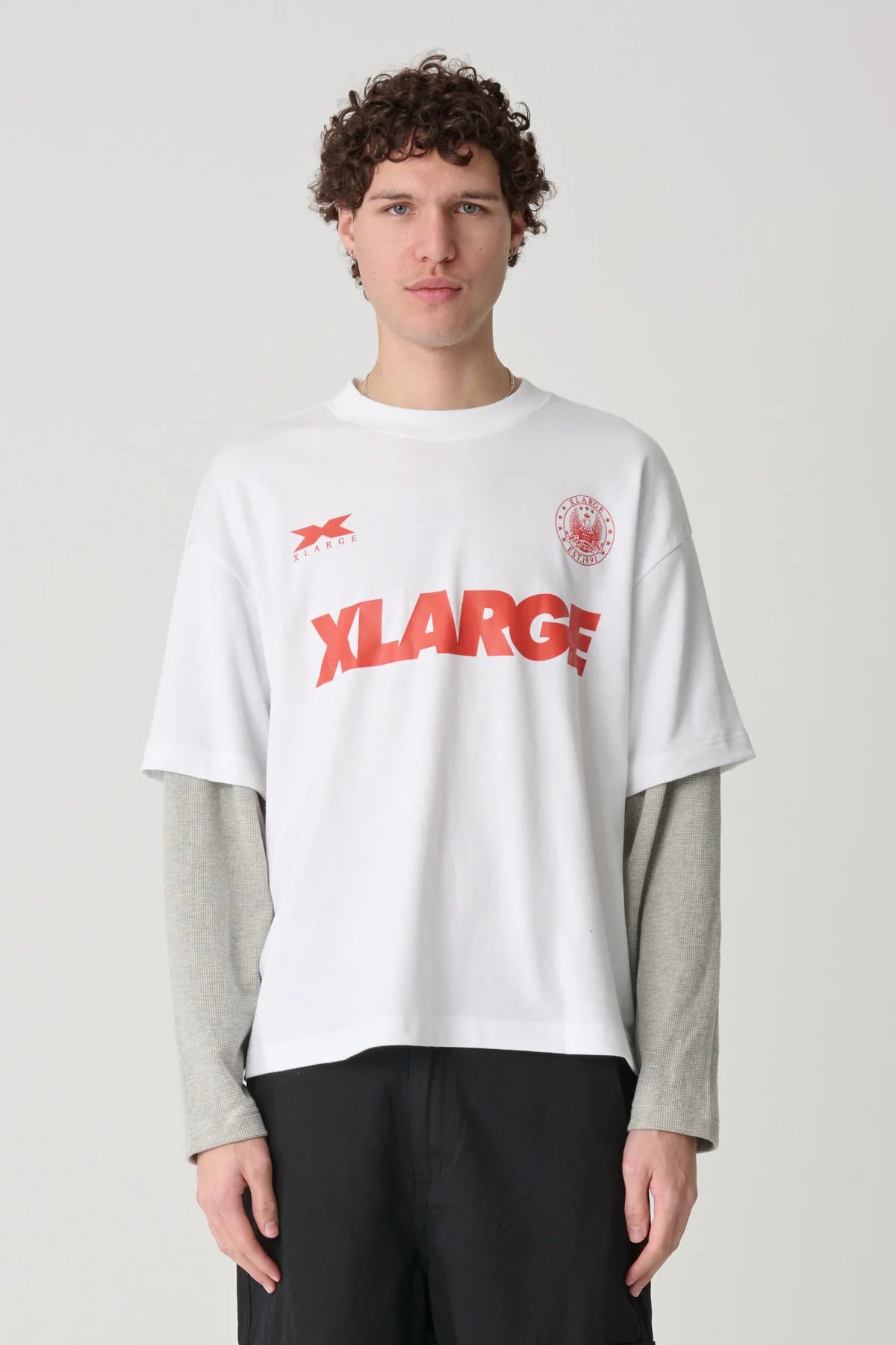 SPORT DOUBLE LAYER LS TEE WHITE