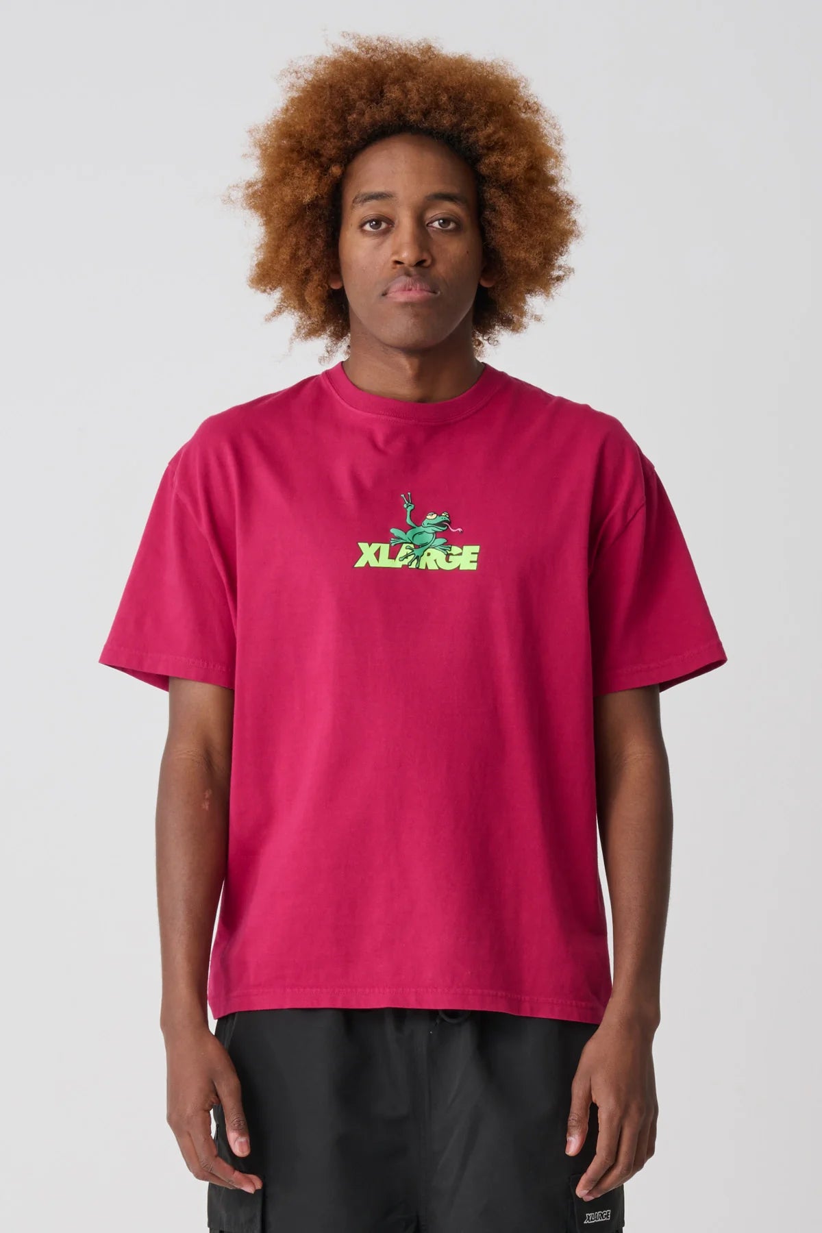 PEACE FROG SS TEE PLUM