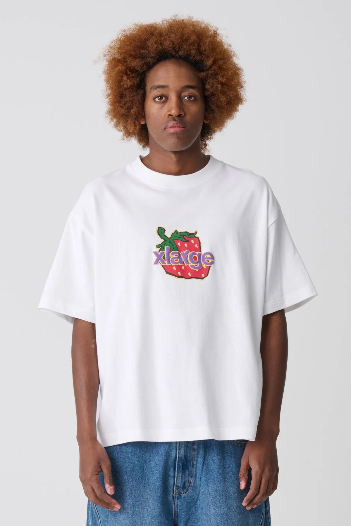 STRAWBERRY GORILLA FIT TEE WHITE