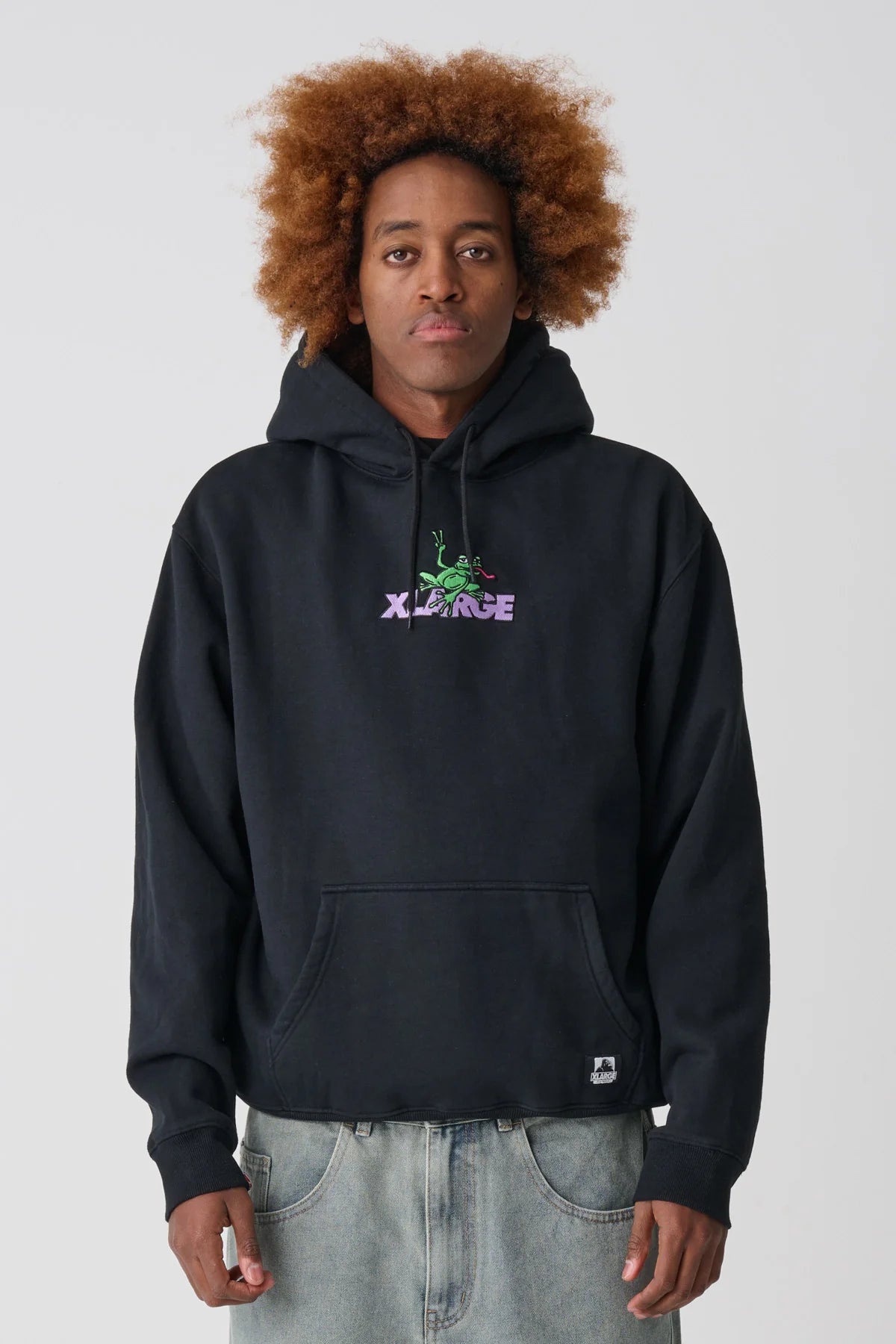 PEACE FROG HOOD BLACK