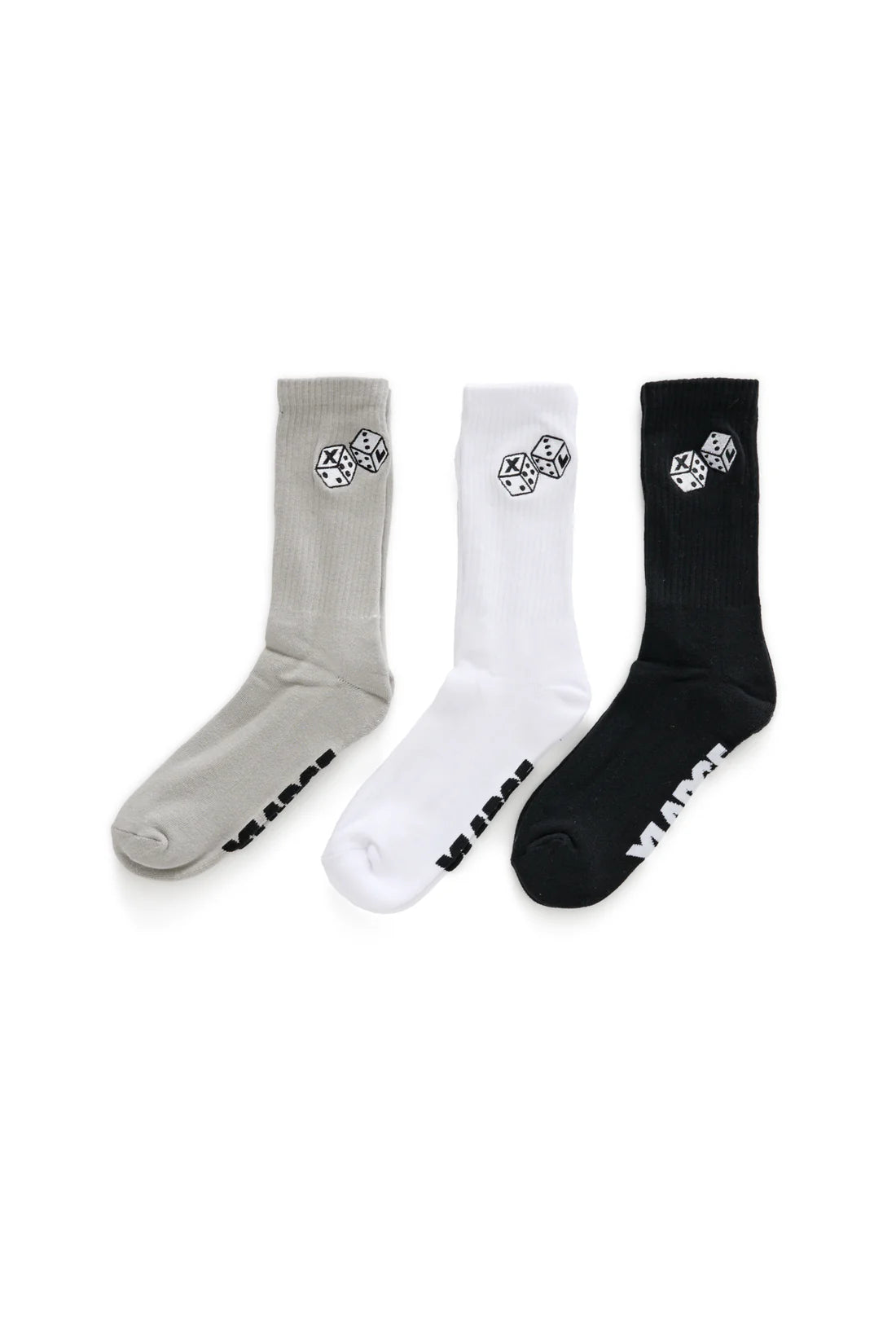 XL DICE SOCK 3PK MULTI