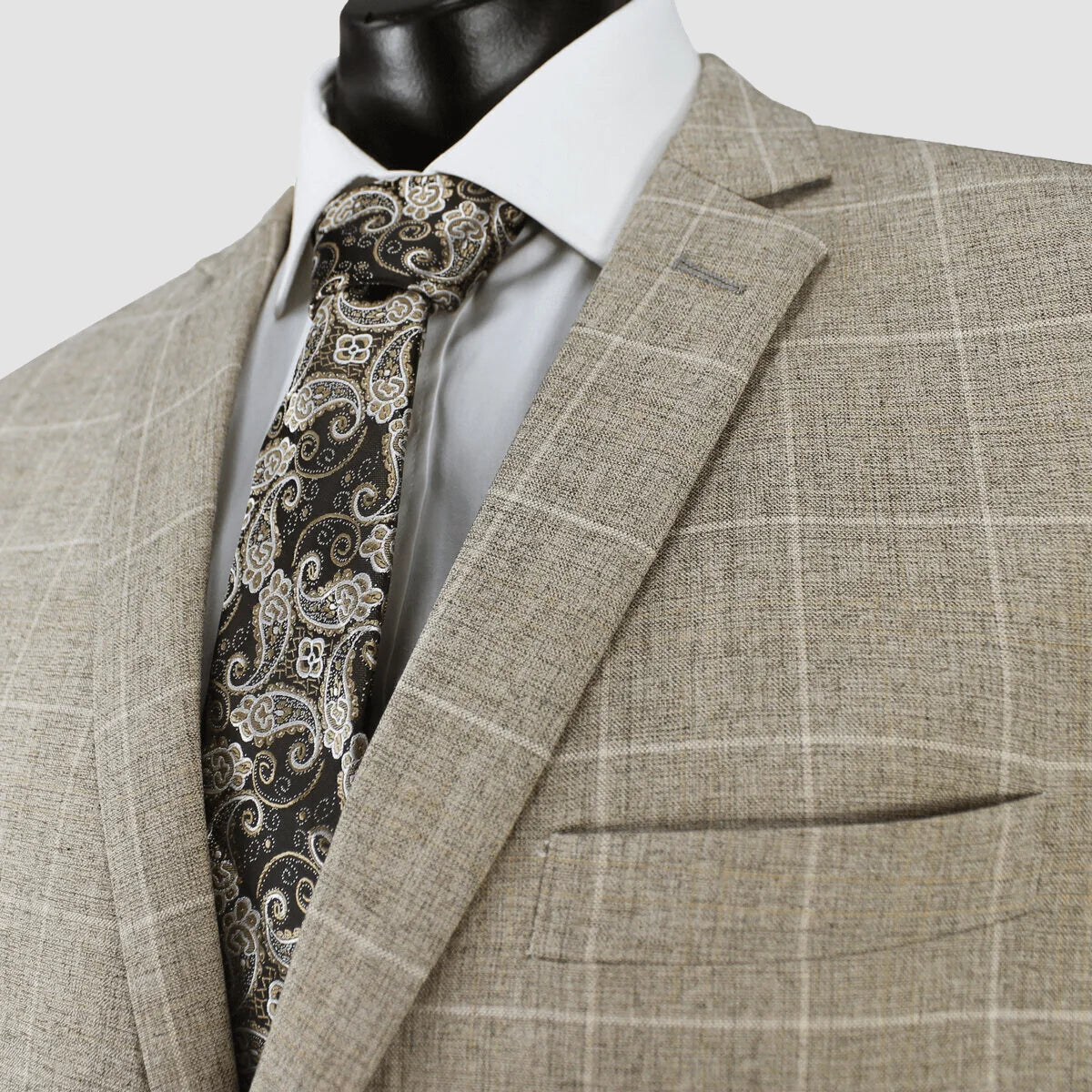 SCUZZATTI 2932 CHECK SUIT JACKET CAMEL
