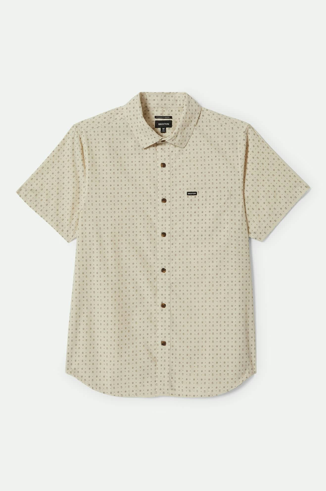 CHARTER PRINT SS WVN SHIRT OFF WHITE/MICRO FLORAL