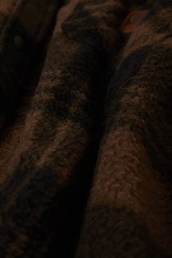 BOWERY WB ARCTIC STRETCH FLEECE BURRO BROWN/BLACK PLAID