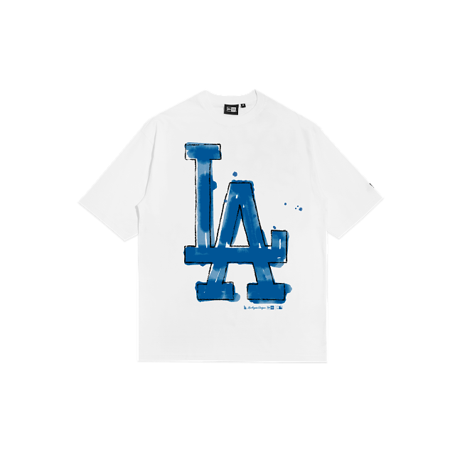 LA DODGERS PAINT OS TEE WHITE