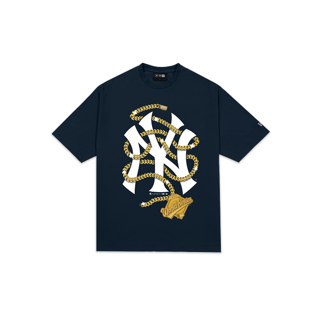 CHAIN NY YANKEES TEE NAVY