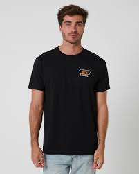 LINWOOD SS STT TEE BLK/ORANGE/WHITE