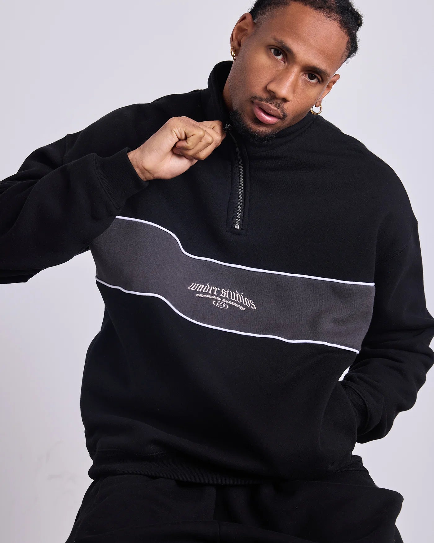 KARNAGE 1/4 ZIP SWEAT BLACK