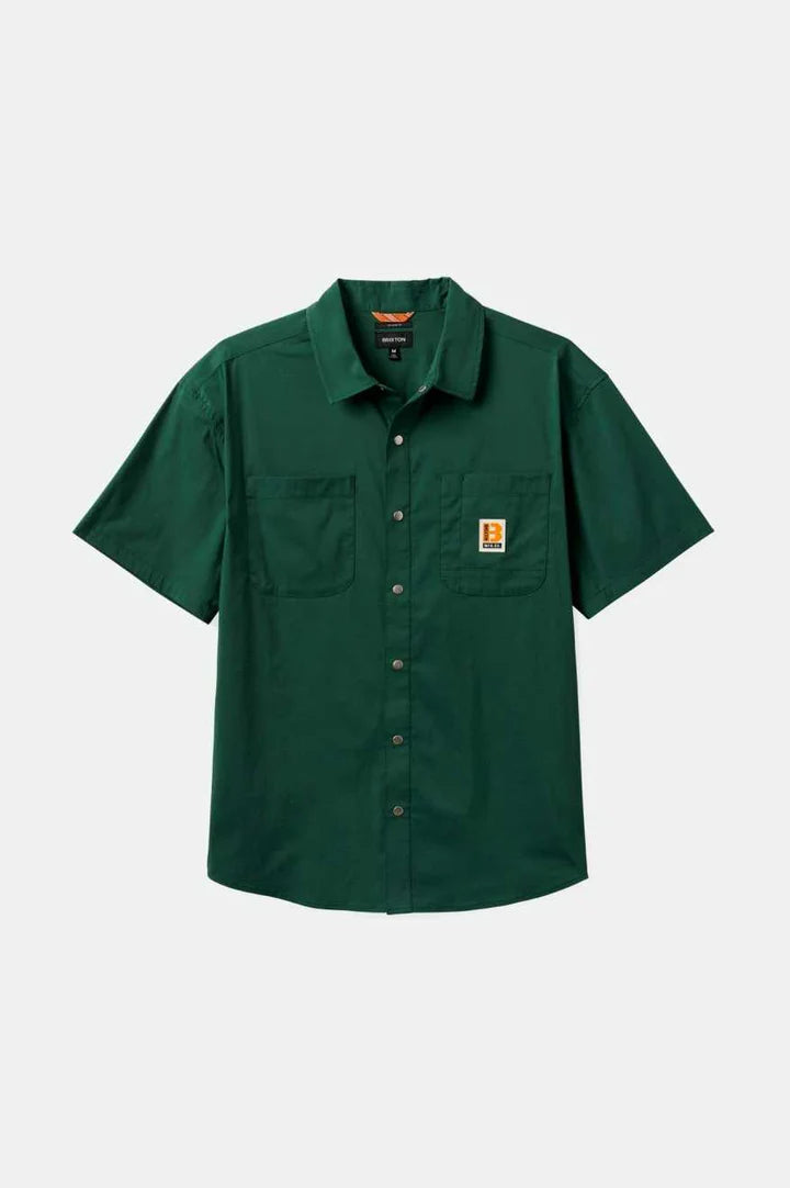 BUILDERS MECHANIC SS WAAVEN SHIRT TREKKING GREEN