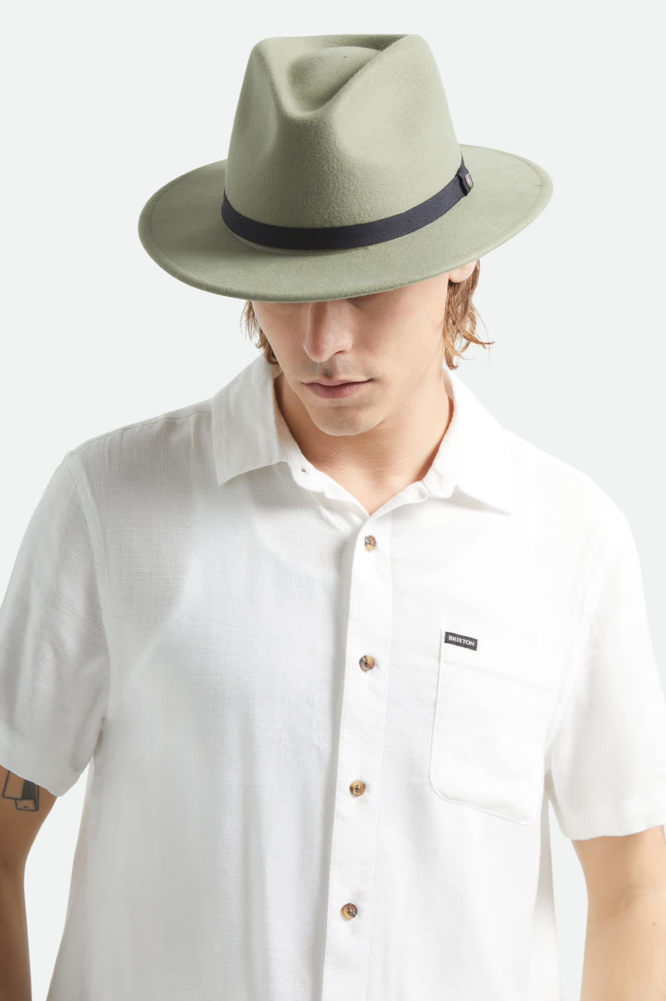 MESSER PACKABLE FEDORA OLIVE SURPLUS/BLACK