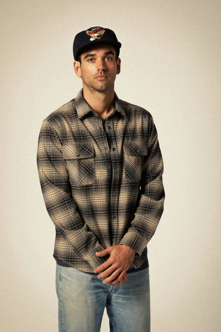 BUILDERS BOWERY FLANNEL BLACK/CINDER GREY