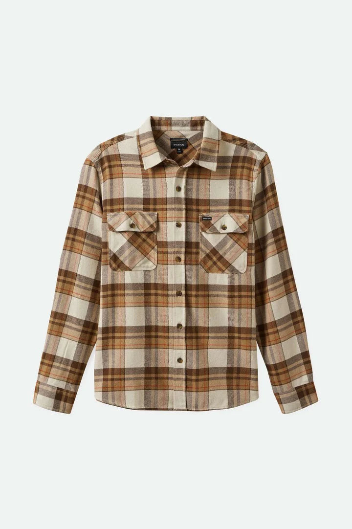 BOWERY FLANNEL WHITECAP/SAND/PINECONE BROWN