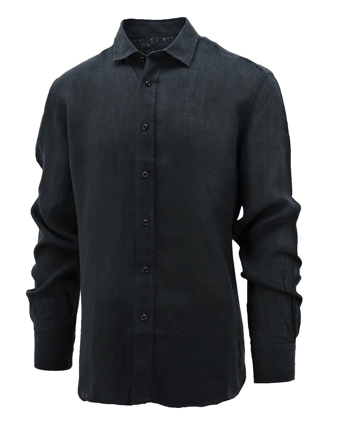 SEL 664 LINEN BLEND SHIRT BLACK