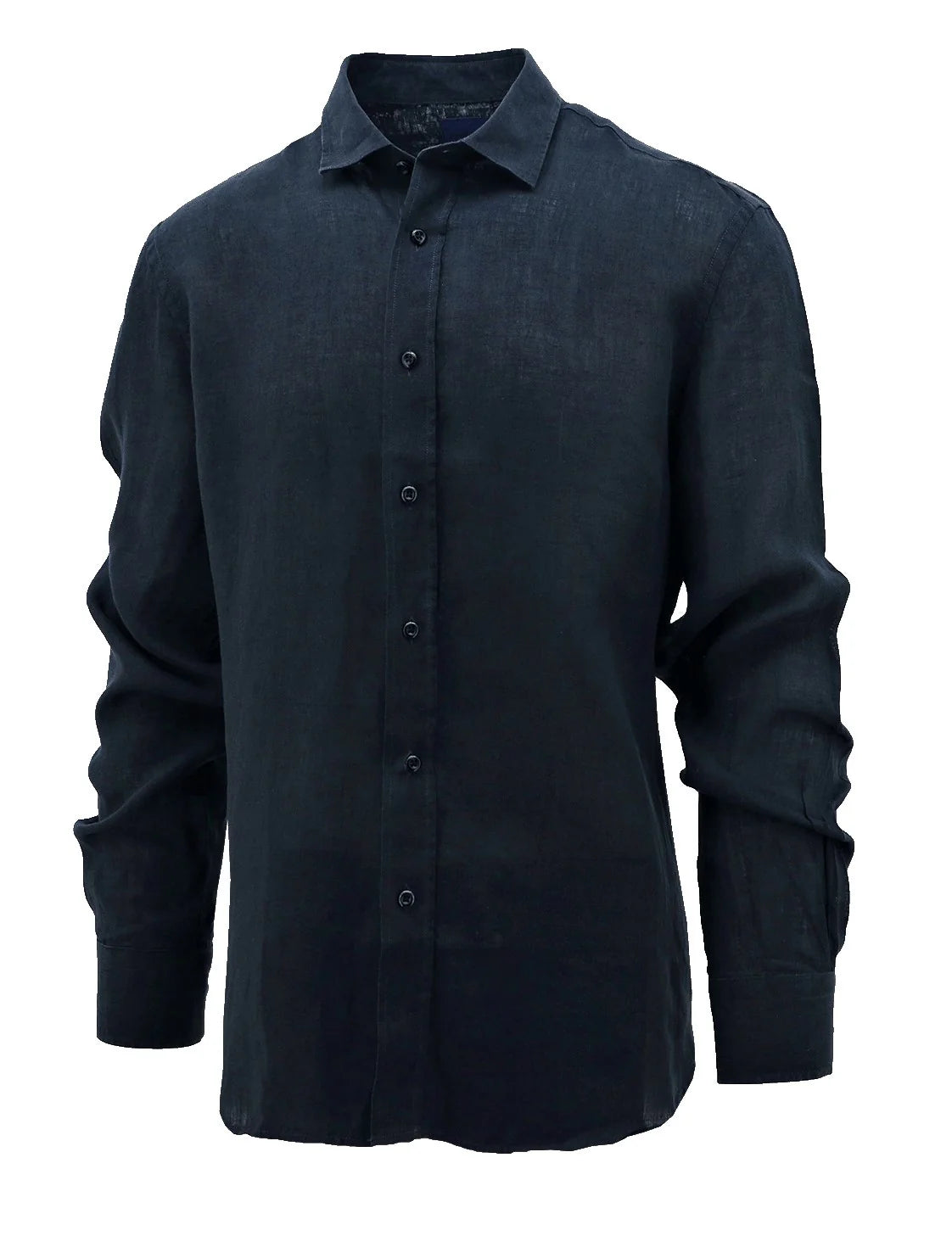 SEL 664 LINEN BLEND SHIRT NAVY