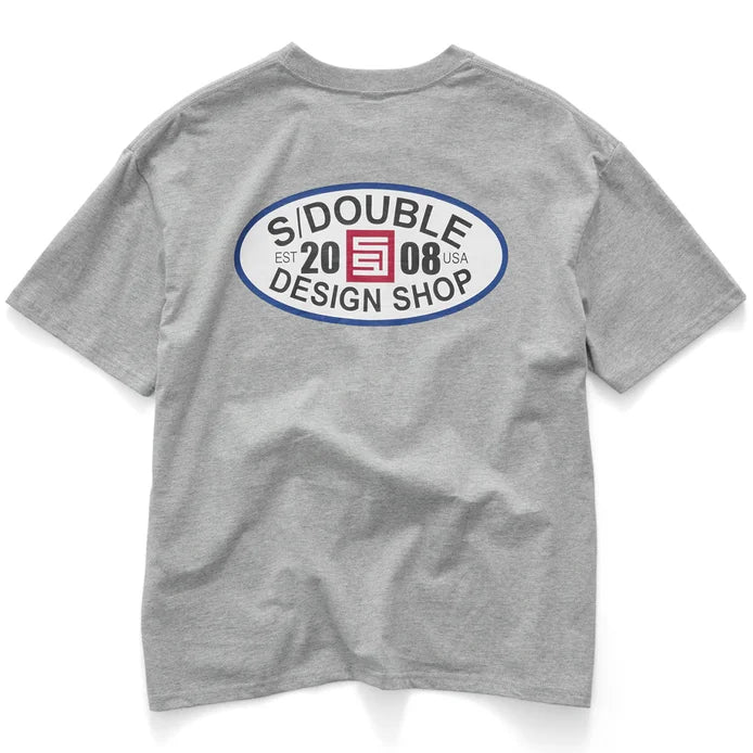 OVAL SS TEE GREY HEATHER