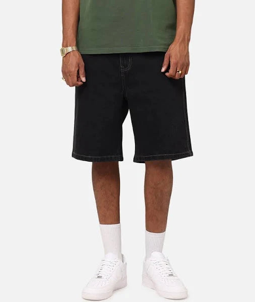 DENIM STANDARD SHORT RAW BLACK