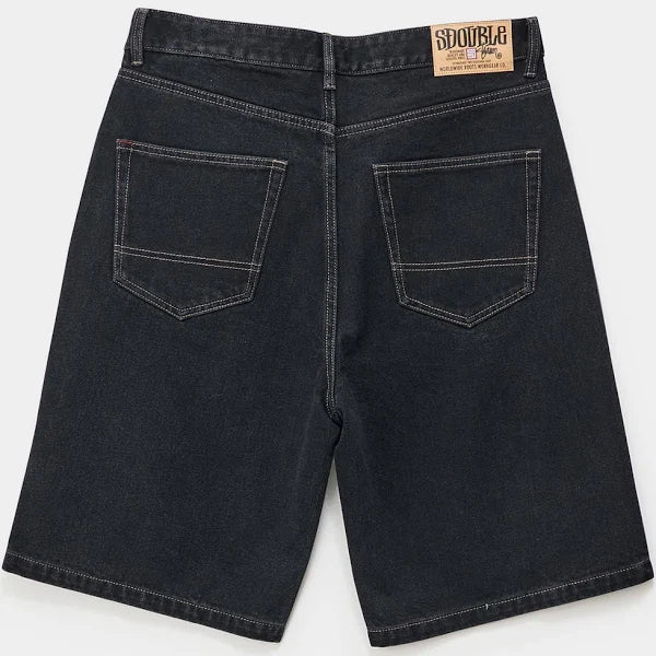 DENIM STANDARD SHORT RAW BLACK