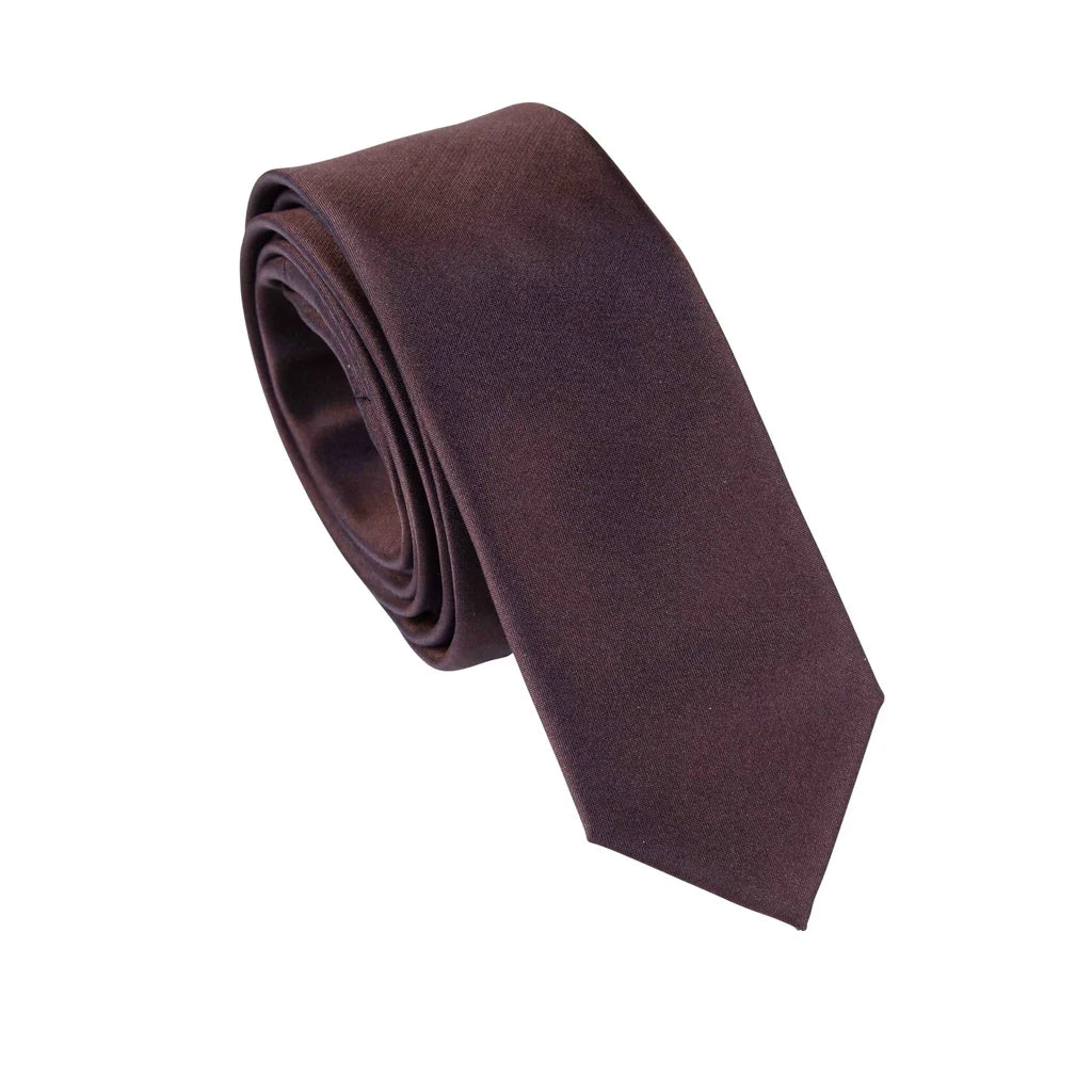 THE SLIM TIE MICRO SOLID BURGUNDY
