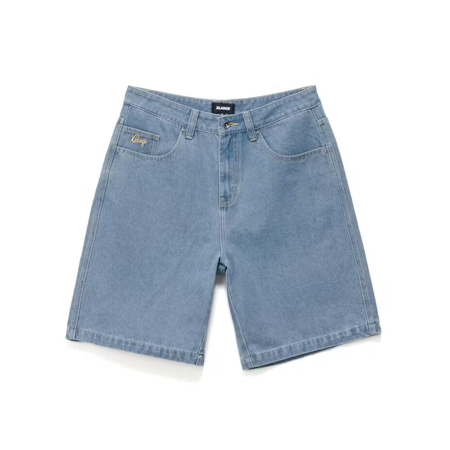 FOLDED CROWN BULL DENIM SHORT MID BLUE